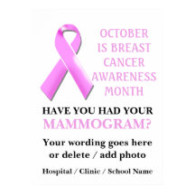 Mammogram medische maand roze lint