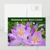 Mammogrammen redden levens! briefkaarten bloemen (Voorkant / Achterkant)