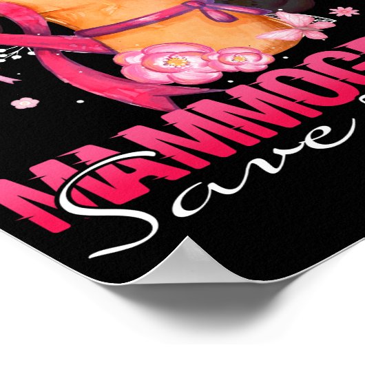 Mammogrammen sparen Levensmiddelen Borstkanker Poster (Hoek)