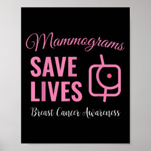 Mammogrammen sparen Levensmiddelen Borstkanker Poster