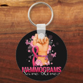 Mammogrammen sparen Levensmiddelen Borstkanker Sleutelhanger (Voorkant)