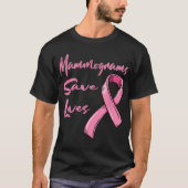 Mammogrammen sparen Levensmiddelen Borstkanker T-shirt (Voorkant)