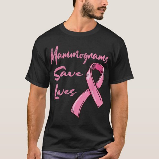Mammogrammen sparen Levensmiddelen Borstkanker T-shirt (Voorkant)