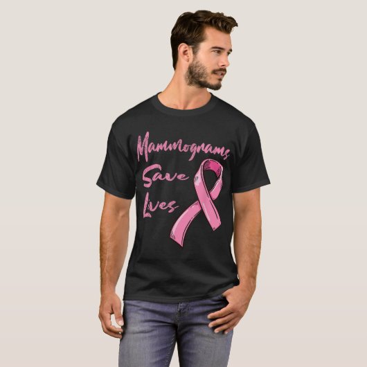 Mammogrammen sparen Levensmiddelen Borstkanker T-shirt (Voorkant volledig)