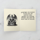 Mammon-demon rijkdom van verderf kaart (Binnen)