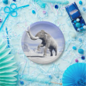 Mammot in de wind papieren bordje (Feest)