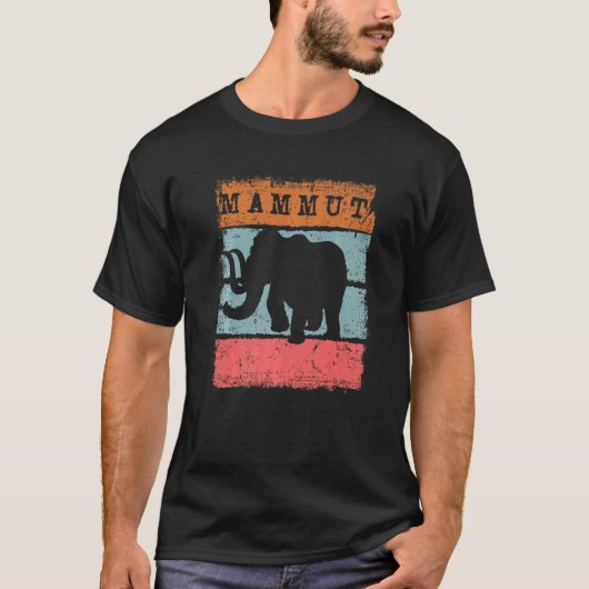 Mammoth Big Ice Woolly Elephant Mammuthus Mastodon T-shirt (Voorkant)