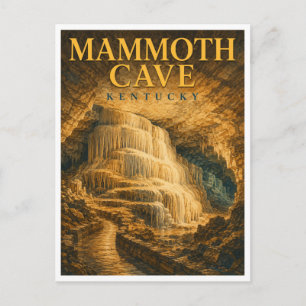 Mammoth Cave Kentucky Frozen Niagara GeoSaga Briefkaart