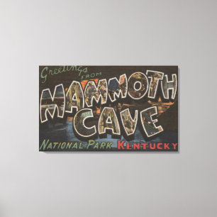 Mammoth Cave, Kentucky - Grote letterscènes Canvas Afdruk