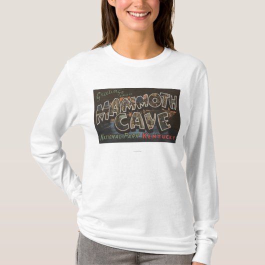 Mammoth Cave, Kentucky - Grote letterscènes T-shirt (Voorkant)
