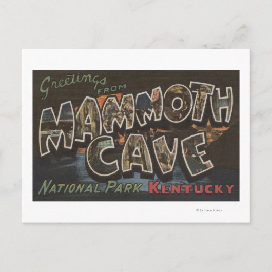 Mammoth Cave, Kentucky - Grote lettertjes Briefkaart (Voorkant)