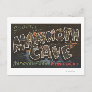 Mammoth Cave, Kentucky - Grote lettertjes Briefkaart