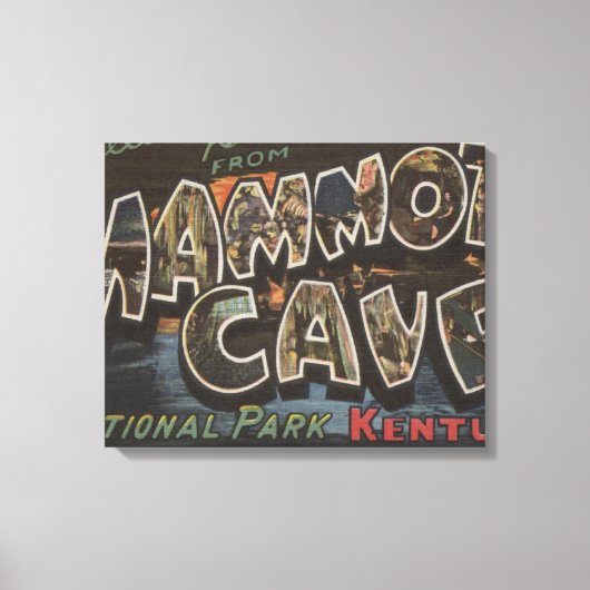 Mammoth Cave, Kentucky - Grote lettertjes Canvas Afdruk (Voorkant)