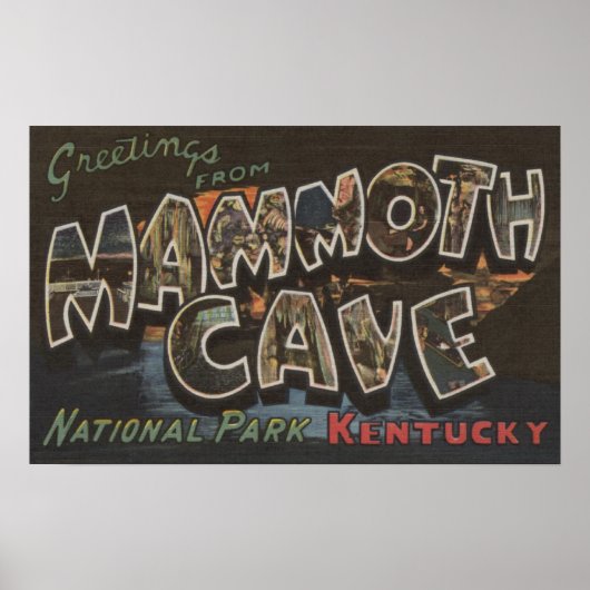 Mammoth Cave, Kentucky - Grote lettertjes Poster (Voorkant)