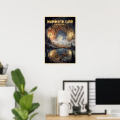 Mammoth Cave Kentucky Reis Vintage Poster (Thuiskantoor)