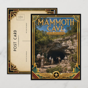 Mammoth Cave Kentucky Vintage Art Deco Gouden Tijd Briefkaart
