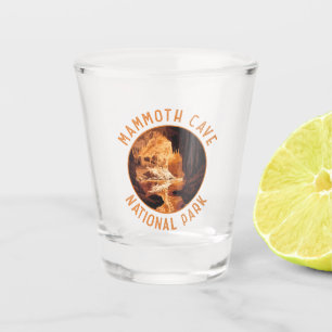 Mammoth Cave Nationaal Park Retro Distressed Circl Shot Glas