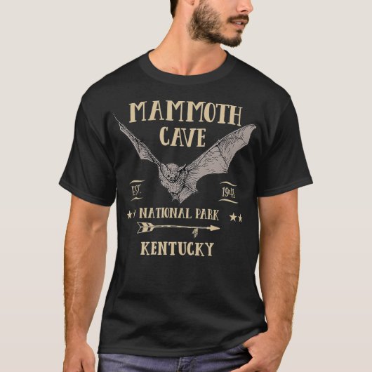 MAMMOTH CAVE NATIONAL PARK Bat Kentucky toerist du T-shirt (Voorkant)