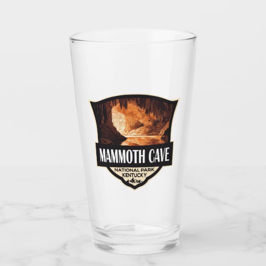 Mammoth Cave National Park Illustratie Retro Art Glas (Voorkant)