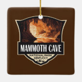 Mammoth Cave National Park Illustratie Retro Art Keramisch Ornament (Achterkant)
