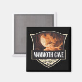 Mammoth Cave National Park Illustratie Retro Art Magneet (Voorkant / Achterkant)