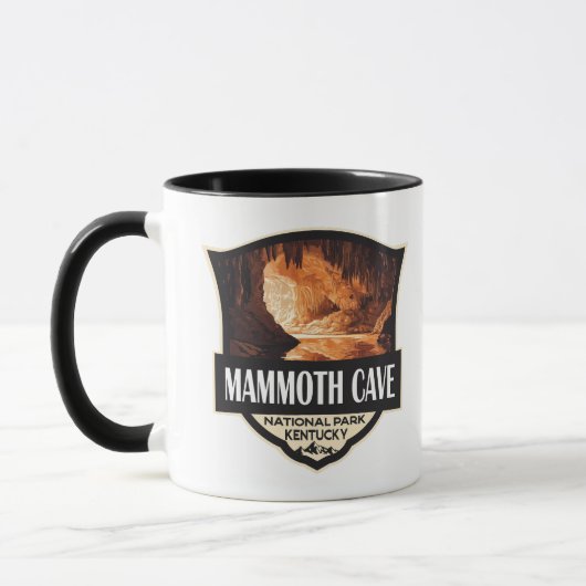 Mammoth Cave National Park Illustratie Retro Art Mok (Links)