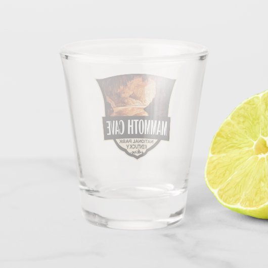 Mammoth Cave National Park Illustratie Retro Art Shot Glas (Achterkant)