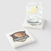 Mammoth Cave National Park Illustratie Retro Art Stenen Onderzetter (Zijkant)