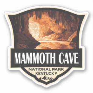 Mammoth Cave National Park Illustratie Retro Art Sticker