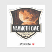 Mammoth Cave National Park Illustratie Retro Art Sticker (Vel)