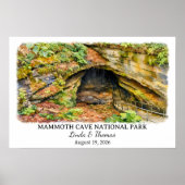 Mammoth Cave National Park Kentucky Aquarel Poster (Voorkant)