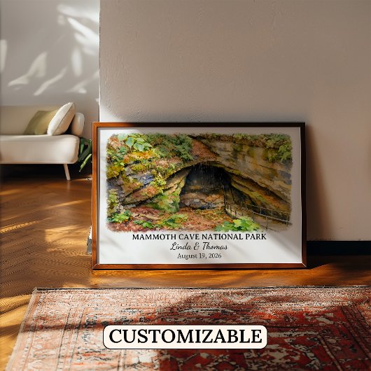 Mammoth Cave National Park Kentucky Aquarel Poster