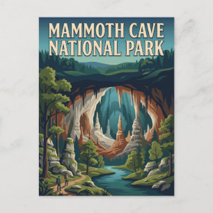 Mammoth Cave National Park Kentucky Vintage Poster Briefkaart
