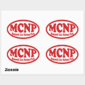 Mammoth Cave National Park rode ovale sticker (Vel)