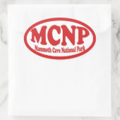 Mammoth Cave National Park rode ovale sticker (Tas)