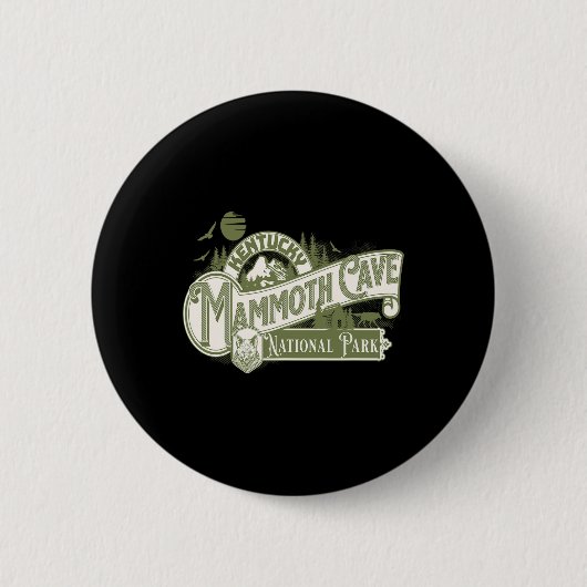 Mammoth Cave National Park Scenic Trail Explorer H Ronde Button 5,7 Cm (Voorkant)