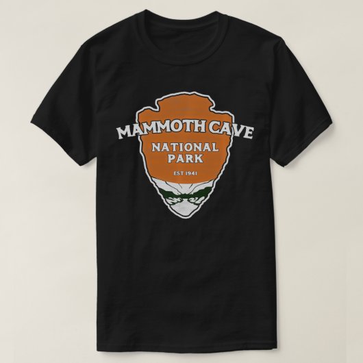 Mammoth Cave National Park Style Arrowhead Sign T-shirt (Design voorkant)