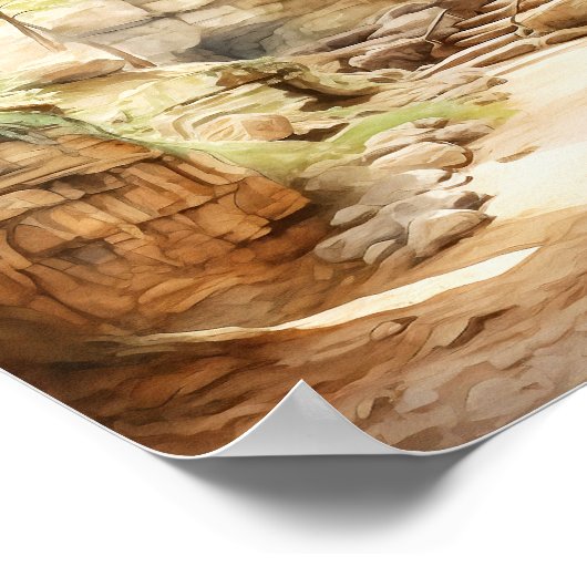 Mammoth Cave National Park Waterverf Poster (Hoek)