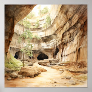 Mammoth Cave National Park Waterverf Poster
