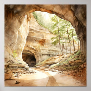 Mammoth Cave National Park Waterverf Poster