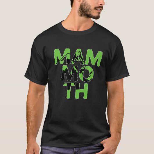 Mammoth Colorful Animal Shadow Silhouette T-shirt (Voorkant)