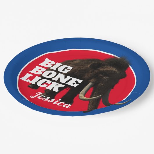 Mammoth en Big Bone Lick   Papieren Bordje (Gekanteld)