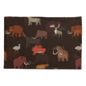 Mammoth Era: Prehistorisch thema patroon. Kussensloop (Achterkant)