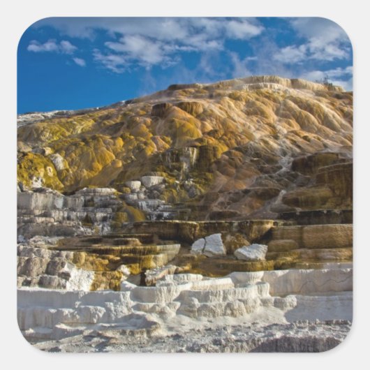 Mammoth Hot Spring Vierkante Sticker (Voorkant)