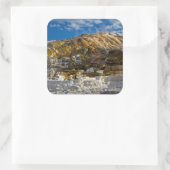 Mammoth Hot Spring Vierkante Sticker (Tas)