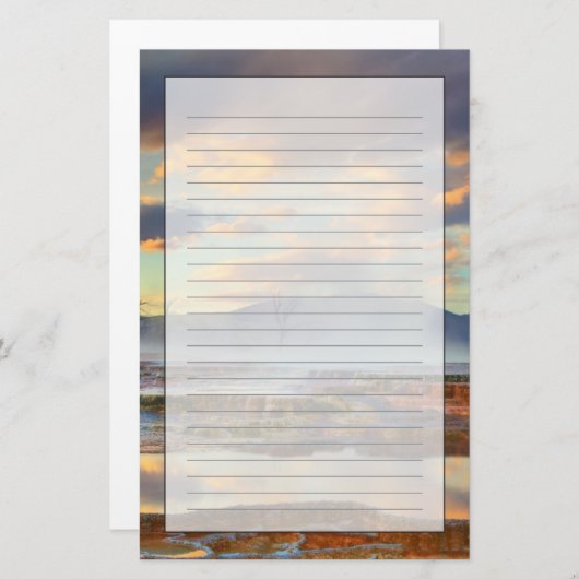 Mammoth Hot Springs Briefpapier (Voorkant / Achterkant)