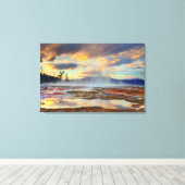 Mammoth Hot Springs Canvas Afdruk (Insitu (Houten vloer))