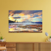 Mammoth Hot Springs Canvas Afdruk (Insitu (Woonkamer))