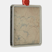 Mammoth Hot Springs en Vicinity 2 Metalen Ornament (Rechts)