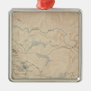 Mammoth Hot Springs en Vicinity 2 Metalen Ornament